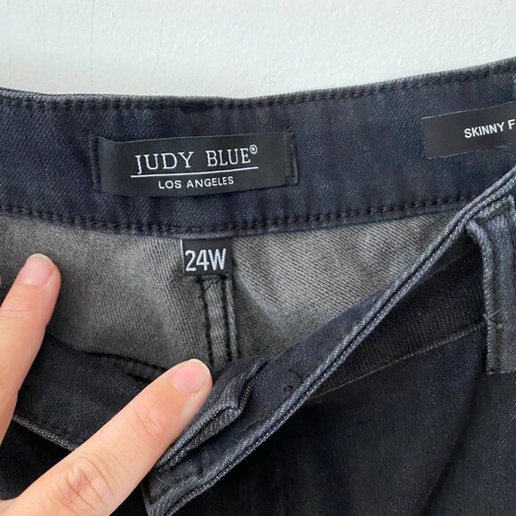 Judy Blue Black Skinny Fit High Rise Jeans Size 24W - Picture 5 of 8